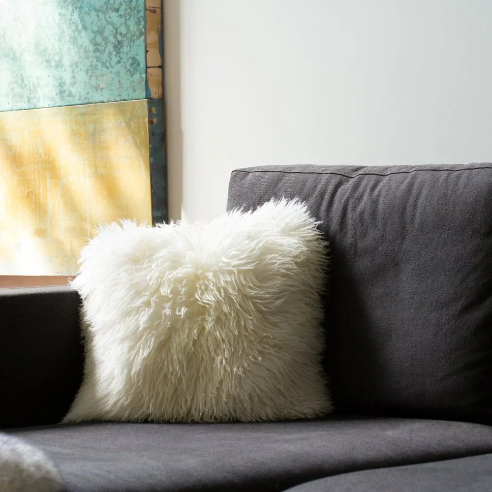 Natural Home Decor New Zealand Sheepskin Pillow | 1-Piece | Natural | 18